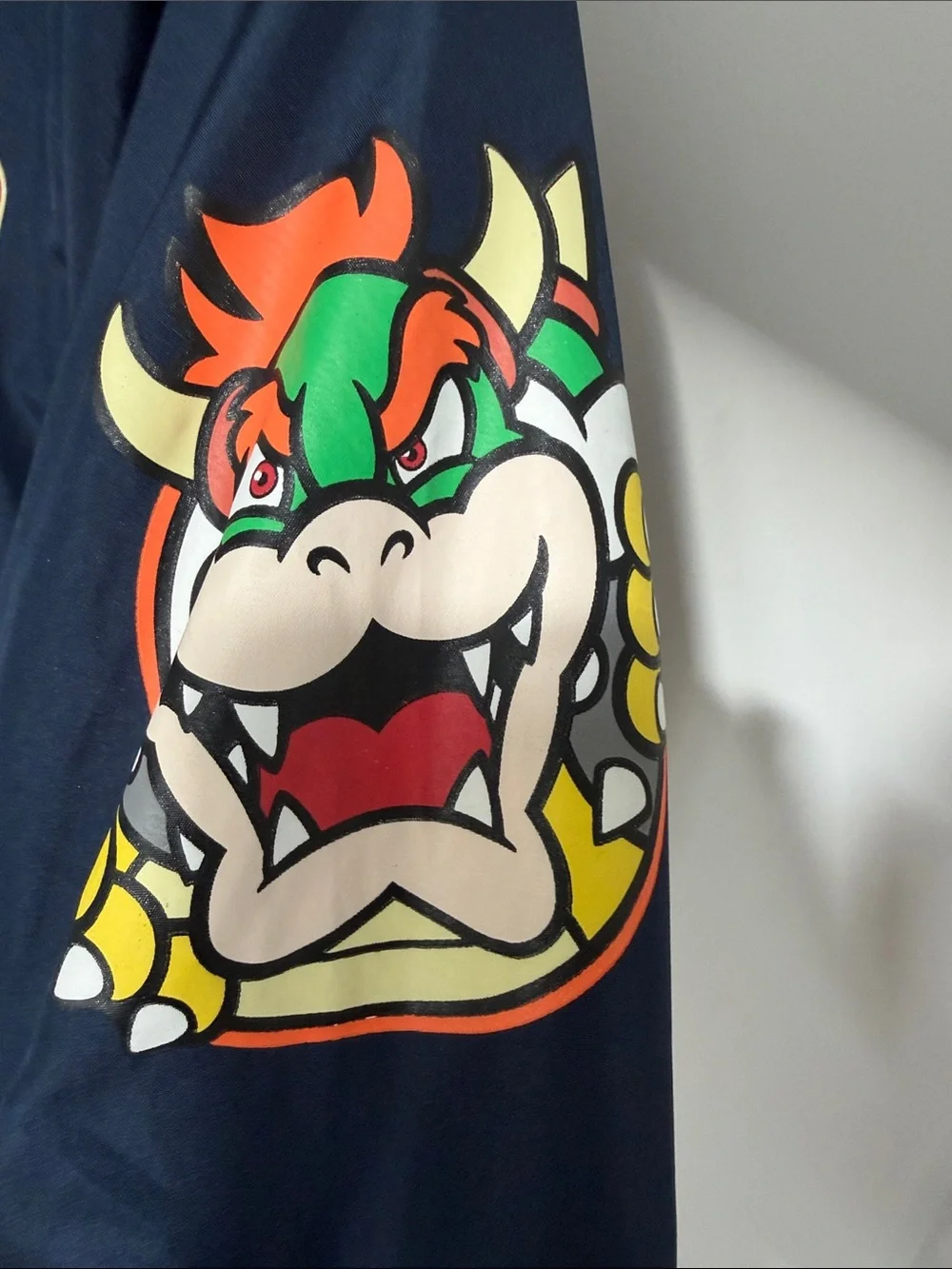 Bowser Navy & Red Kids' Character Puffer Jacket